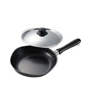 Sori Yanagi Japanese Pure Iron Frying Pan Skillet with Stainless Steel Lid