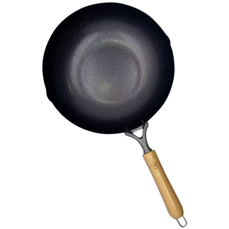 Kirameki Pure Iron Double Fiber Line Stir Fry Wok Made In Japan