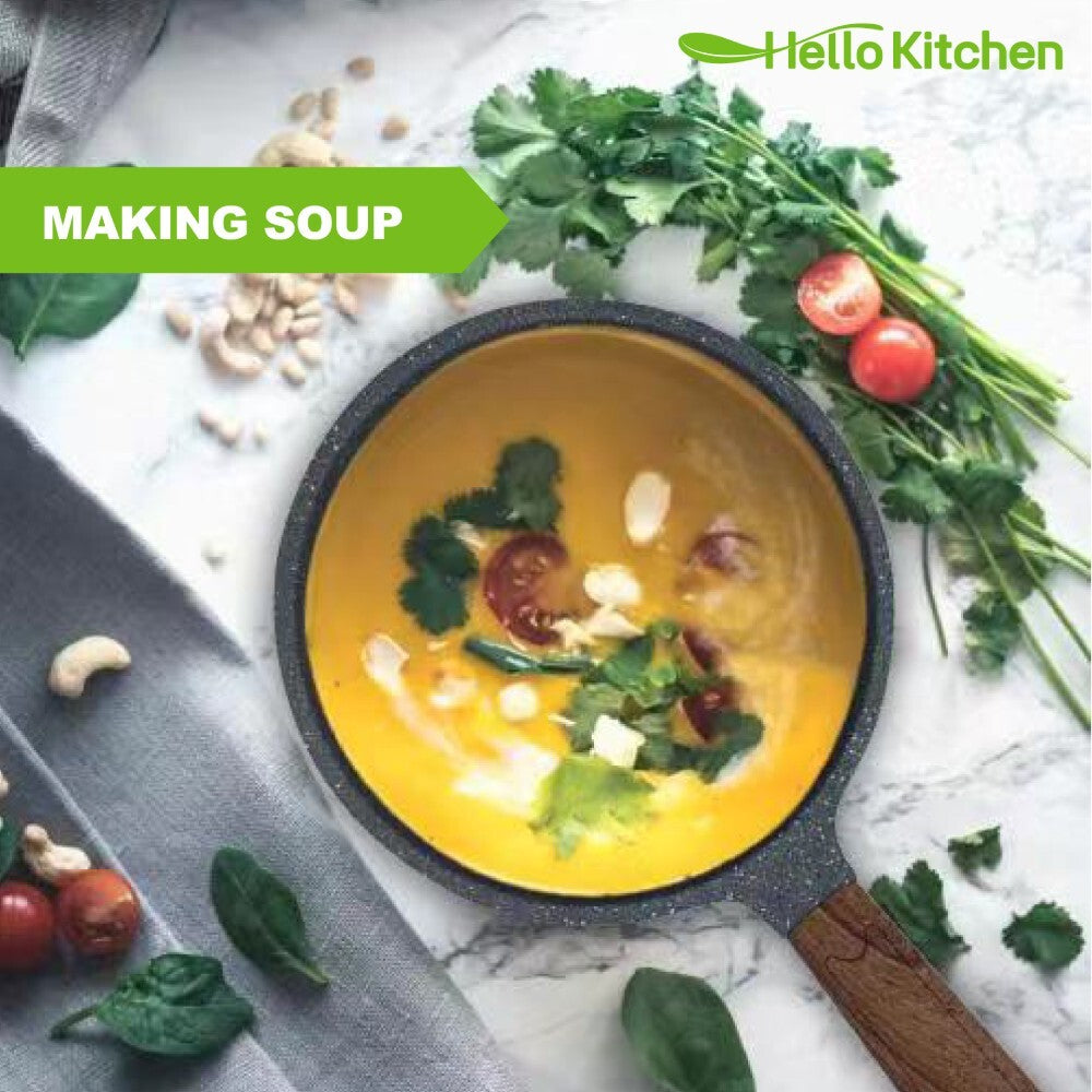 Hello Kitchen Non Stick Marble Saucepan 18cm 20cm