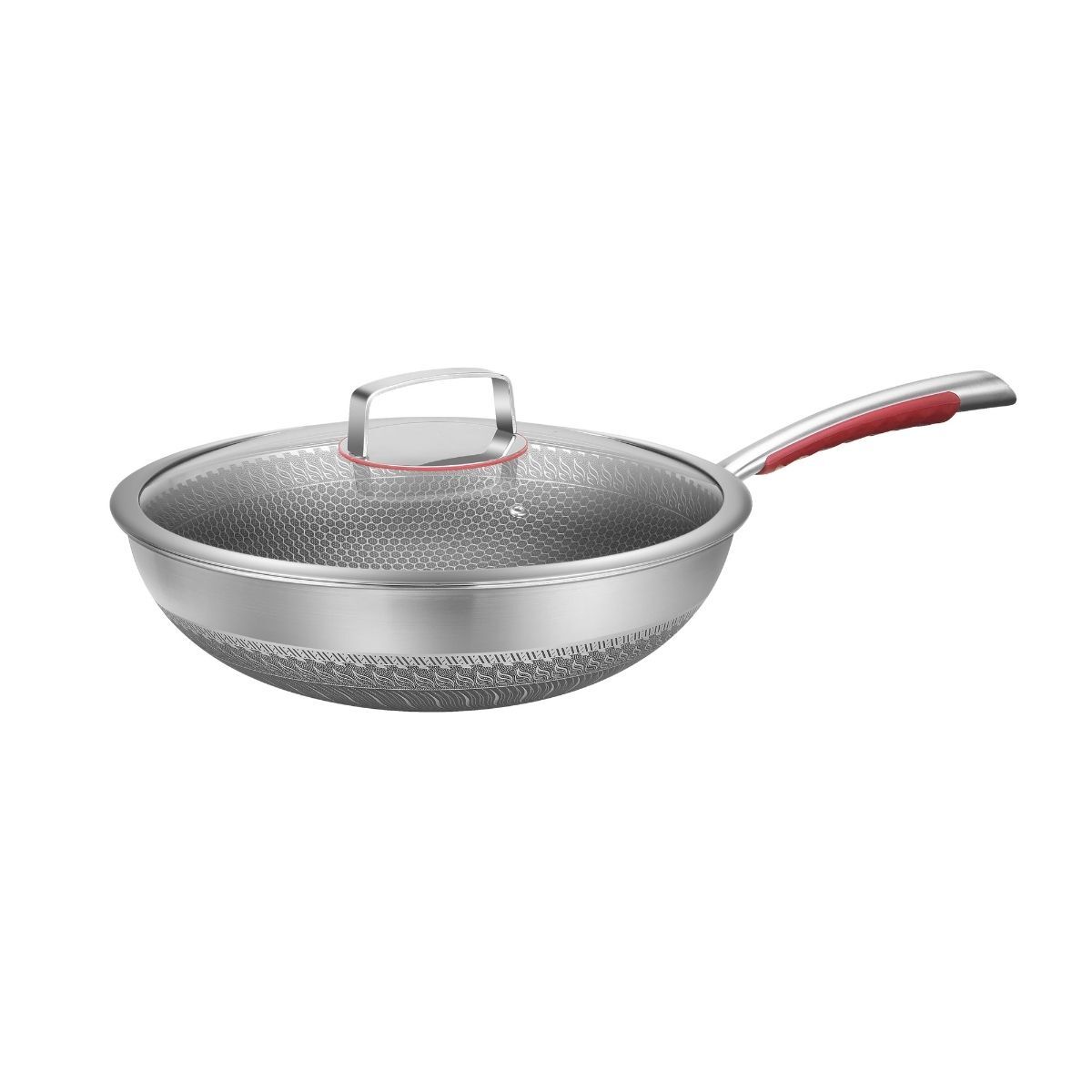 Kylin 3 Layer 316 Stainless Steel Non Stick Wok Induction And Electro Stoves Compatible