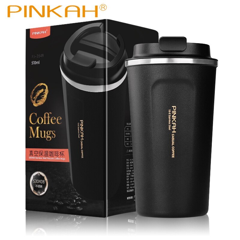 Pinkah Stainless Steel Thermos Cup Travel Coffee Mug Vacuum Flask 350 / 500ml