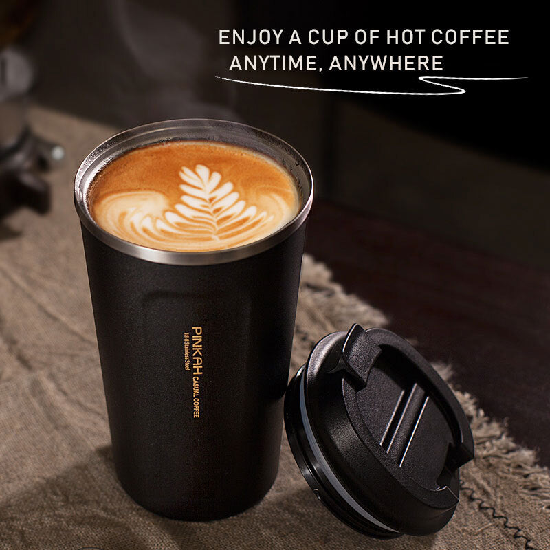 Pinkah Stainless Steel Thermos Cup Travel Coffee Mug Vacuum Flask 350 / 500ml