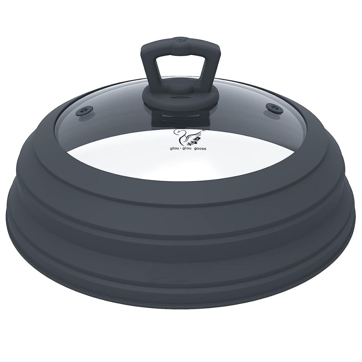 JLP Collapsible Microwave And Oven Safe Anti Splash Bpa Free Silicone Cover Grey