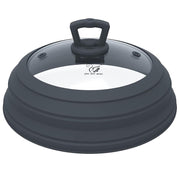 JLP Collapsible Microwave And Oven Safe Anti Splash Bpa Free Silicone Cover Grey