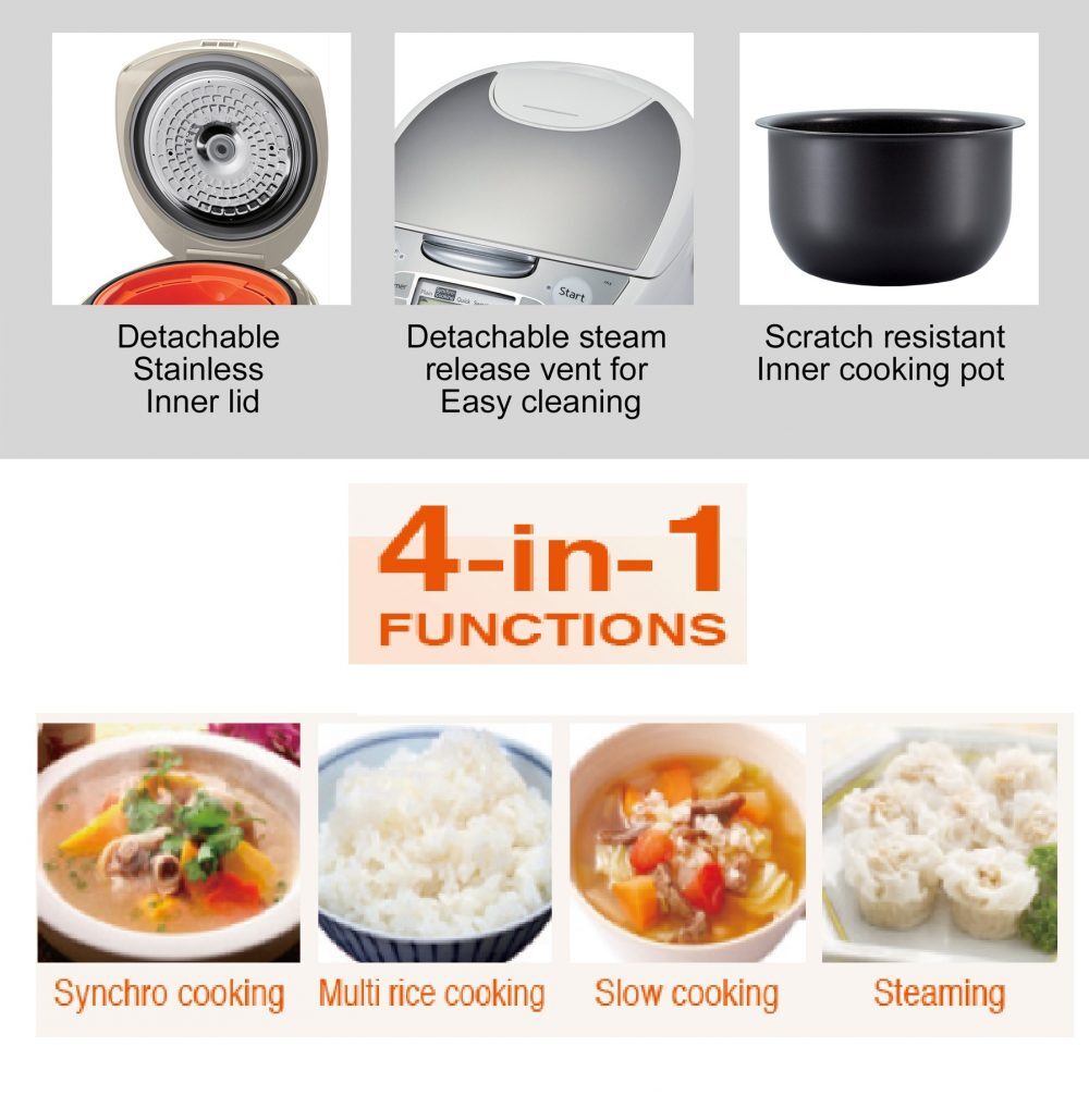 Tiger 4 In 1 Multi-Functional JAX-S Rice Cooker - Made in Japan