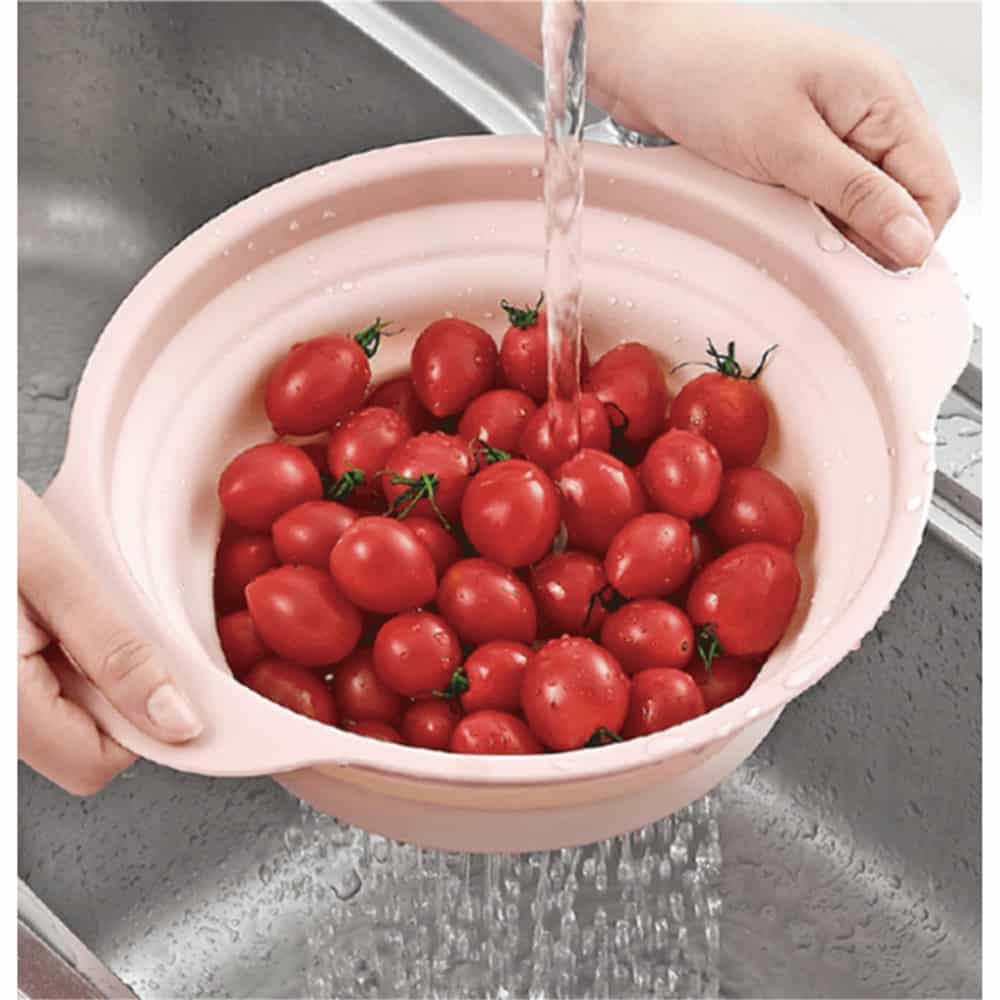 Qi Fei Yang Silicone Folding Drain Strainer Basket