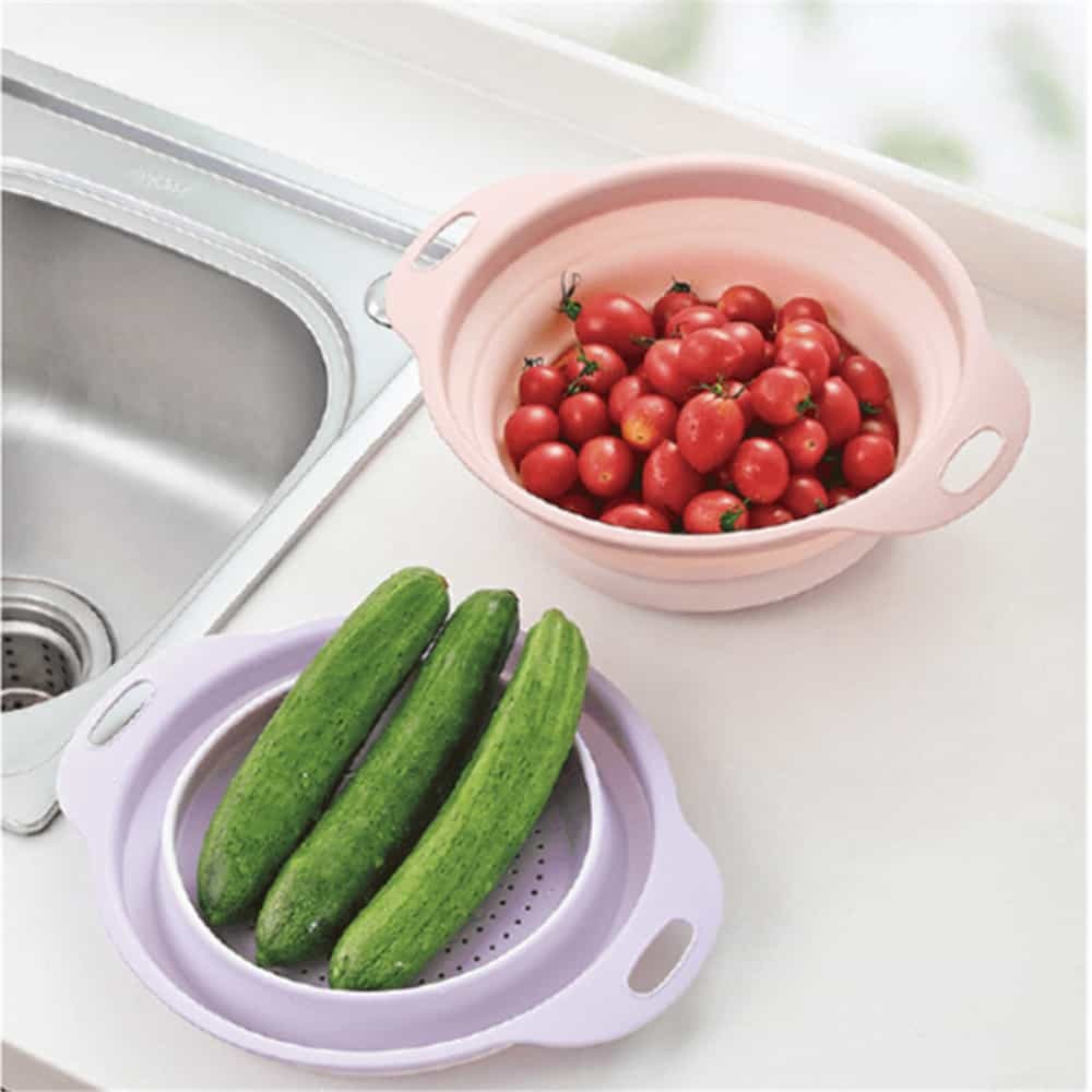 Qi Fei Yang Silicone Folding Drain Strainer Basket