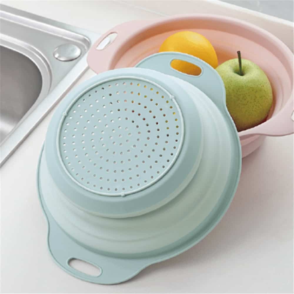 Qi Fei Yang Silicone Folding Drain Strainer Basket