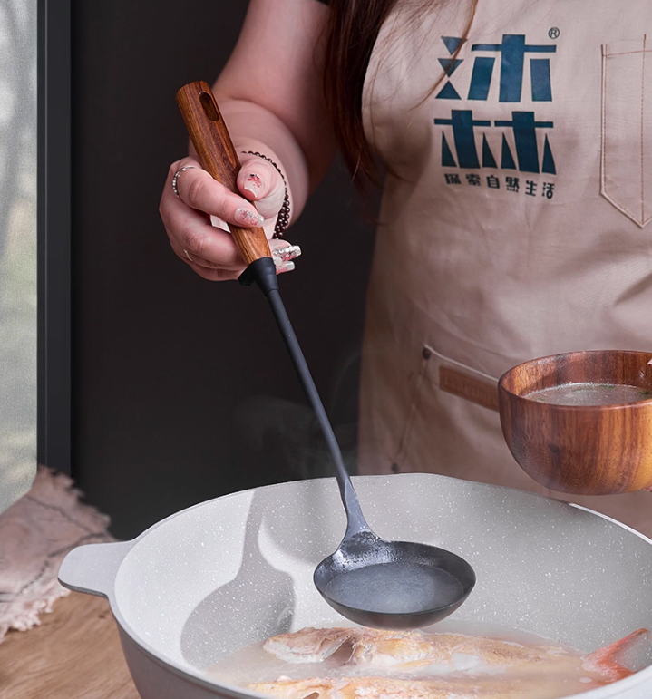 WoodLand Golden Sandalwood Vintage Iron Soup Ladle