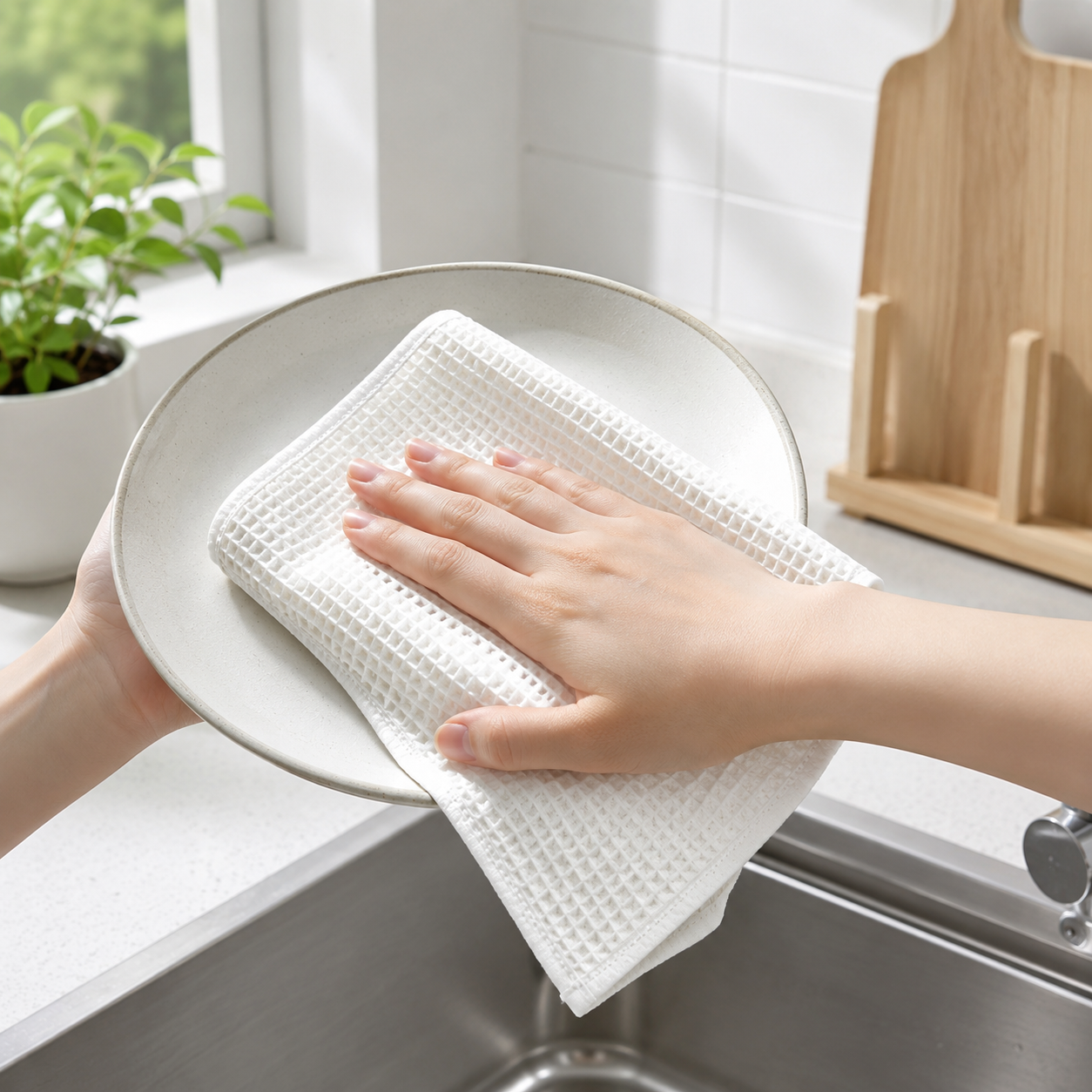 Fresh Life Antibacterial Scrubbing Dishcloth 25cm x 25cm 6pc