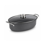 Cooker King 39cm Multifunction Deep Fish Steamer Roaster Pot with Glass Lid and Rack
