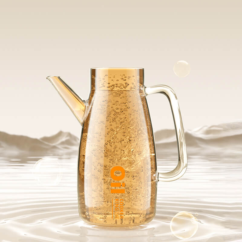 Cooker King Glass Oil Dispenser Jug with Filter Measuring Scale and Leak Proof Lid