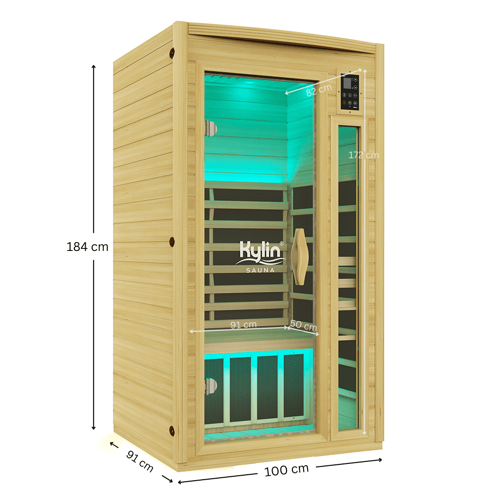 Kylin PRO Low EMF Carbon Infrared Sauna Room 1 Person - K8108 PRO