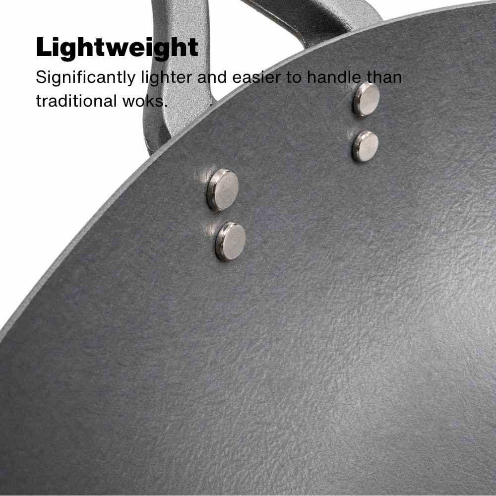 Kirameki Premium Pure Iron Nitriding Processing Stir Fry Wok Made In Japan