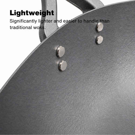 Kirameki Premium Pure Iron Nitriding Processing Stir Fry Wok Made In Japan
