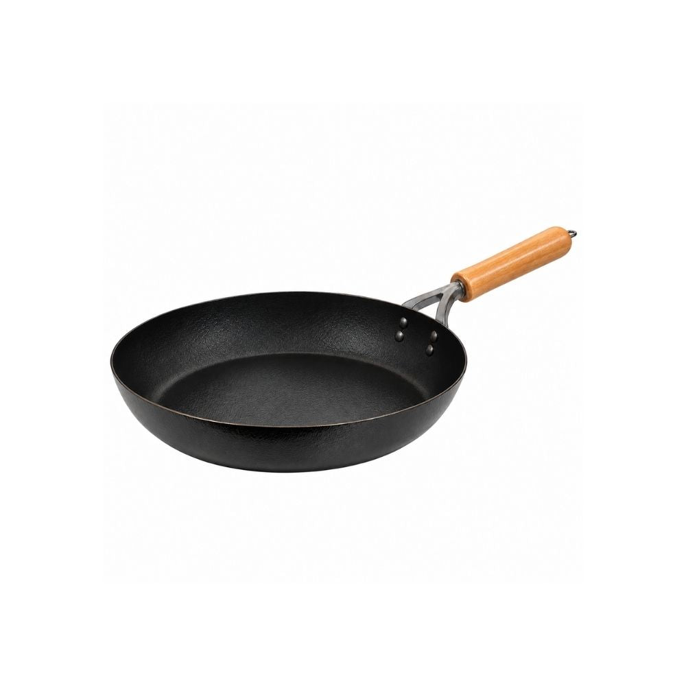 Kirameki Pure Iron Double Fiber Line Frying Pan Skillet Made In Japan
