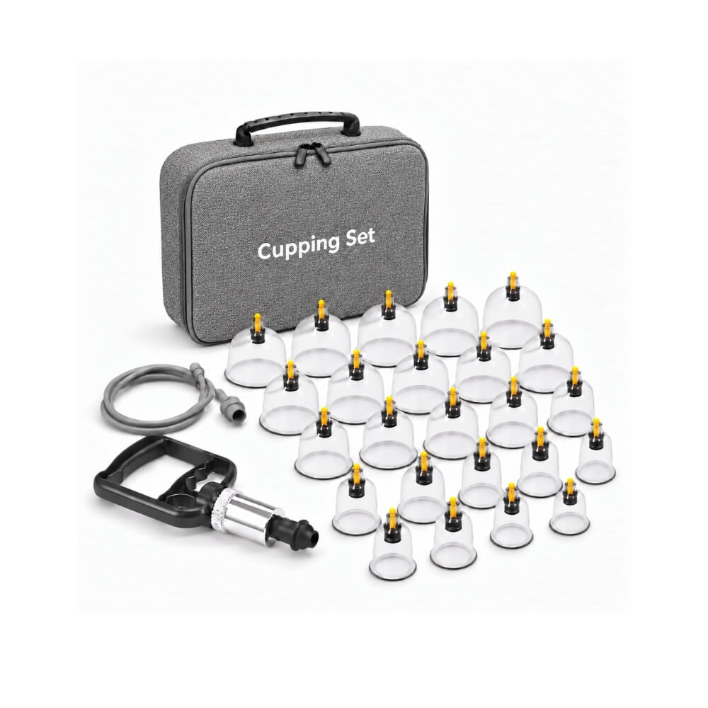 Kylin 24-Piece Cupping Therapy Set with Vacuum Pump and Carry Case