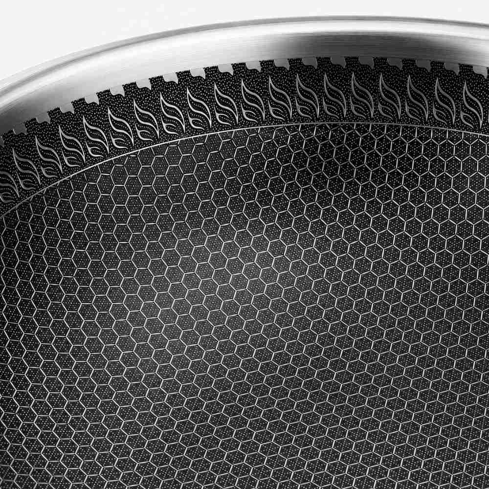 Kylin 5-Ply 316 Stainless Steel Honeycomb Non-Stick Wok with Glass Lid