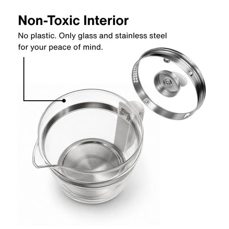 Kylin Electric Health Glass Kettle With Tea Infuser 1.5L 1200W