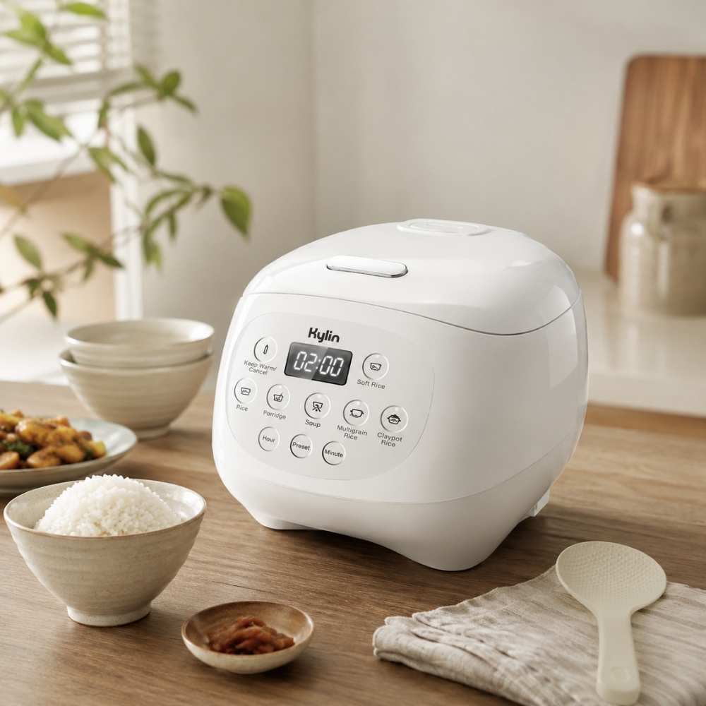 Kylin Electric No Coating Ceramic 3 Cup Mini Rice Cooker 1.2L AU-K1012