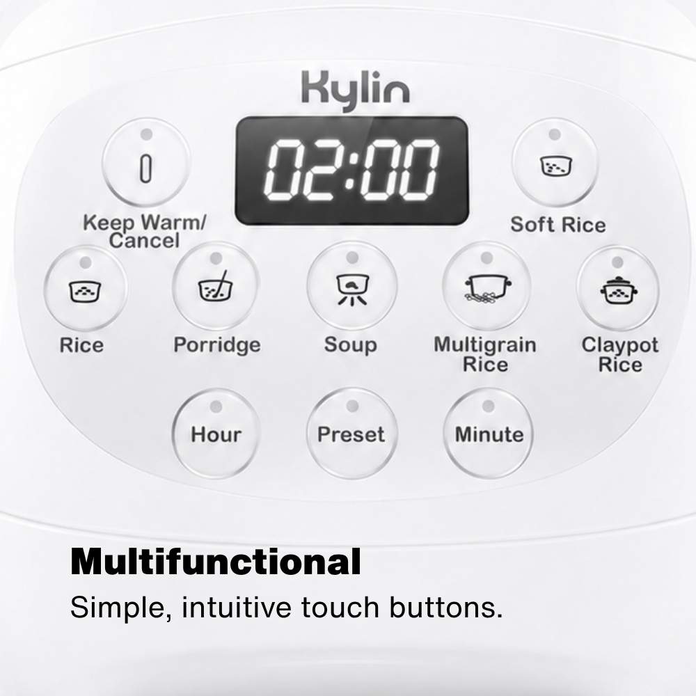 Kylin Electric No Coating Ceramic 3 Cup Mini Rice Cooker 1.2L AU-K1012