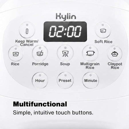 Kylin Electric No Coating Ceramic 3 Cup Mini Rice Cooker 1.2L AU-K1012
