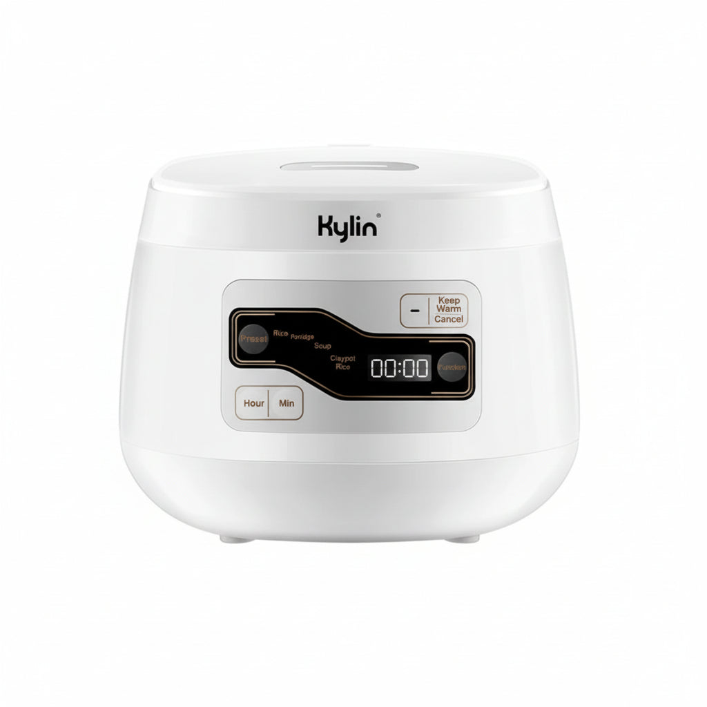 Kylin Electric No Coating Ceramic 4 Cups Rice Cooker 2L White AU-K1020