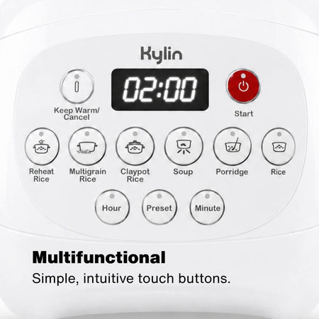 Kylin Electric No Coating Non-stick Healthy Ceramic Rice Cooker in 6 Cups 3L AU-K1030