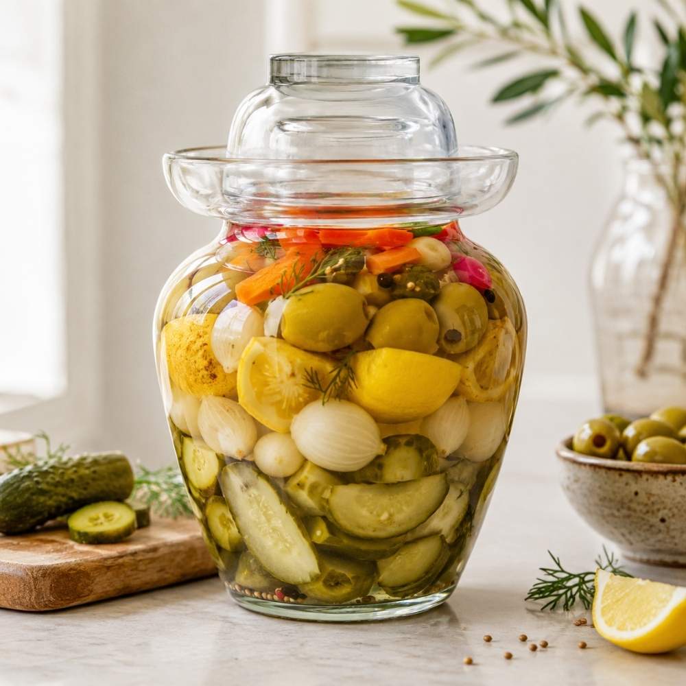 Premium Thicken Chinese Fermentation Pickle Glass Jar Kimchi Sauerkraut Canisters & Jars
