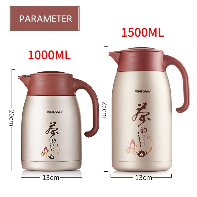 Heat Retention Stainless Steel Insulated Coffee Server with Removable Tea Infuser Functional Beverage Dispenser ONEISALL Small Coffee Carafe Thermal Tea Pot Thermos 
