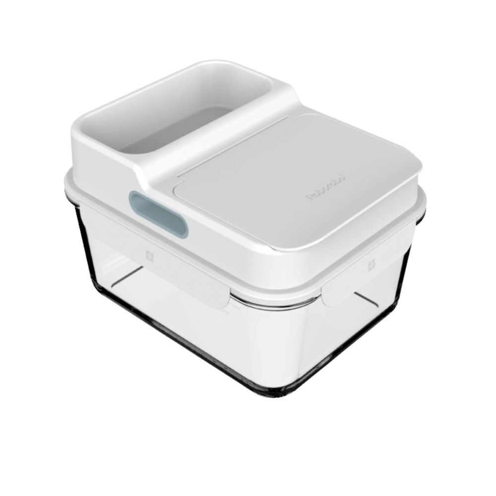 Robo Jeff Glass Rice Container 6L - White - Hello Kitchen & Home